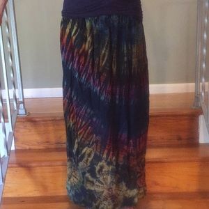 [HIP!] Boho Tie Die Hippie Skirt Large